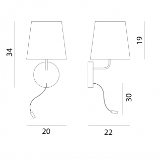 Bell kinkiet led